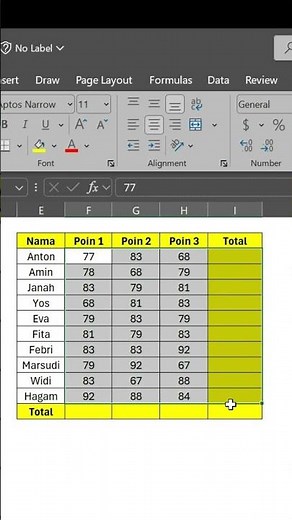 Cara cepat menjumlahkan data di Excel