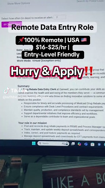 Remote Data Entry Role, hiring NOW. Hurry & Apply‼️ #wfh #workfromhomejobs #wfhjobs #remotejob