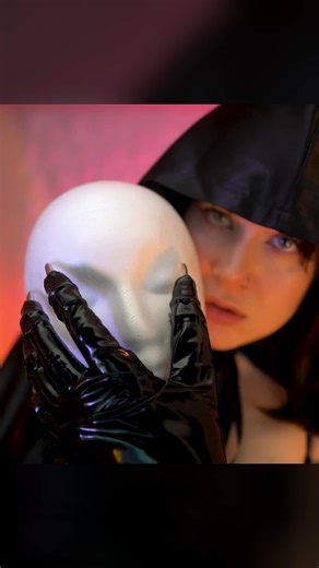 Scratching a Creepy Styrofoam head for #asmr #asmrsounds #styrofoam #longnails #relaxing