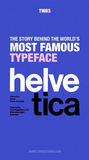 Twos Studio on Instagram: "The story behind the world’s most famous typeface. What began in 1957 as Neue Haas Grotesk, designed by Max Miedinger with Eduard Hoffmann, became Helvetica, a name chosen to give Swiss design global appeal. Its clean and neutral forms made it the typeface of choice for everything from subways to corporate branding. In 2007, it was celebrated with a Museum of Modern Art exhibition and a feature‑length documentary, cementing its status as a cultural icon. #helvetica #ty