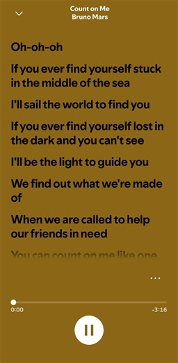 Count on Me Lyrics by Bruno Mars