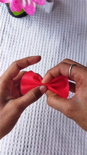 😍DIY Hair Accessory🎀 from Cloth Carry Bag ♻️ #diy #recycledart #trending