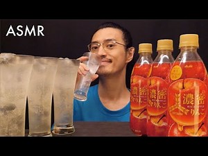 ASMR The sound of drinking MITSUYA noumitsu apple cider DRINKING SOUNDS MUKBANG JAPANESE