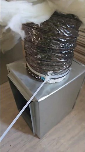 hvac technician shows a tutorial on how to properly seal a duct box #hvac #hvactechnician #hvactech