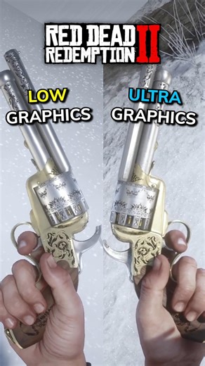 Rdr2 LeMat Revolver Engraving | Low VS Ultra #rdr2 #shorts #gaming #graphics #reddeadredemption2