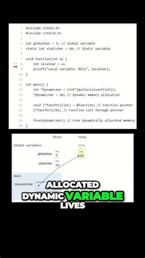 Fascinating World Inside Your C Program -Memory & Function Interplay #cprogramming #computerscience