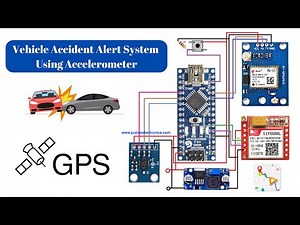 Vehicle Accident Alert System Using ADXL-335 Sensor | GPS | GSM