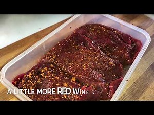 Black Wildebeest Venison Steak Barbecue - How To “Steak Rub Method”