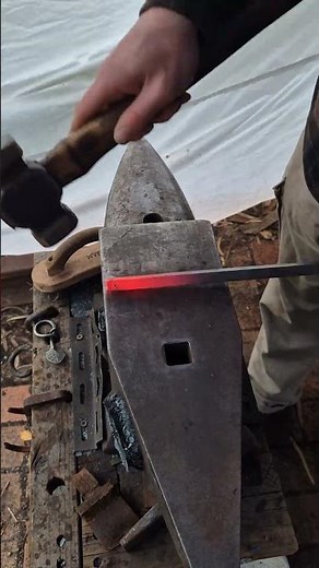Forging A Leaf Part 1 #blacksmithing #blacksmith #forgedfromiron #leafart