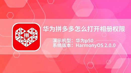 华为拼多多怎么打开相册权限 华为拼多多如何打开相册权限