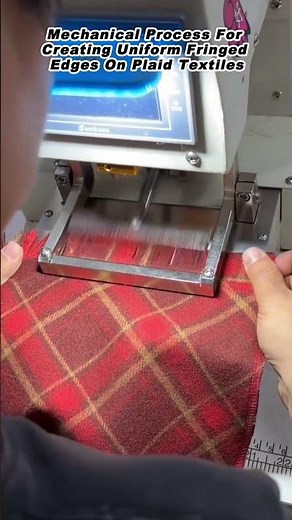 Mechanical Process For Creating Uniform Fringed Edges On Plaid Textiles