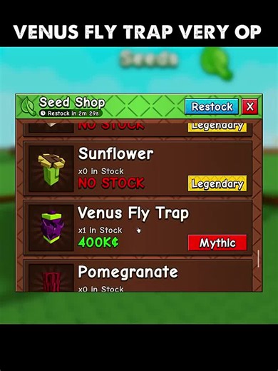 VENUS FLY TRAP VERY OP IN GROW A GRADEN 2 #roblox #growagarden #growagraden2 #fruit #roblox