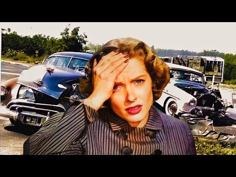 50 impressive vintage photos of car accidents from between the 1930s and '40s (Colorized)