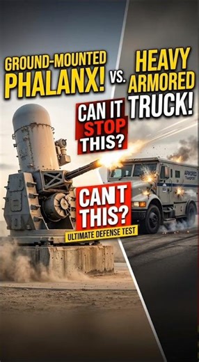 Can a Phalanx CIWS Shred an ARMORED Bank Car? 💸🚀#shorts#phalanx#armored bank car