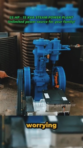 8.9K views · 109 reactions | 25 HP - 15 KVA steam Power Plant Unlimited Power Source For Your Family⚙️ #diy #energy #free #freeenergy #generetor #endless #freeelectricity #solar #water | DIY Generator | Facebook