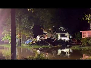 House explodes after flash flooding