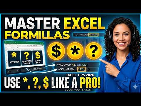 Excel Symbols That Replace Complex Formulas (Asterisk , Question Mark ?, Dollar $ Explained!
