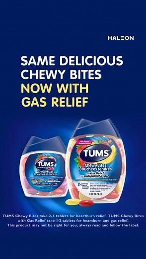 Same delicious Chewy Bites, now with gas relief | TUMS Canada