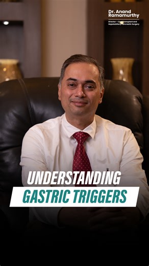 Anand Ramamurthy on Instagram: "Spicy food, late-night meals, or stress — what really triggers gastric problems? Dr. Anand Ramamurthy explains that gastric issues are rarely caused by just one factor. Spicy food can irritate an already sensitive stomach Late-night eating disrupts digestion and increases acid reflux Stress alters gut function and acid secretion The real issue is how these factors combine over time. Managing meal timing, food choices, and stress levels plays a key role in preventi