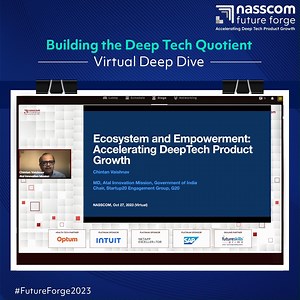 Opening note: Ecosystem and Empowerment: Talking about “Accelerating DeepTech Product Growth”, Chintan Vaishnav, Mission Director, Atal Innovation Mission states “Deeptech is where the process of creating a start-up itself leads to the creation of new knowledge”. He discusses the multifaceted aspects of the Atal Innovation Mission. His insights revolve around key components such as Atal Tinkering Labs, a network of 900 Incubators/Accelerators, all playing vital roles in fostering innovation. Add