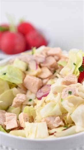 This Vietnamese Chicken Salad with Cabbage is a wildly flavorful salad that doesn’t have all the sugar it traditionally has, so it’s low-carb, Keto and YUM! 👉View recipe linked in the first comment. #Vietnamese #salad #vietnamesechickensalad #vietnamesesalad #lowcarbrecipes #keto #ketorecipes #lowcarb #monkfruitsweetener #redboatfishsauce | Kalyn's Kitchen