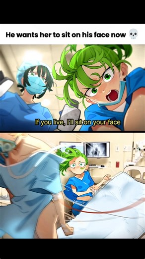 He wants her to sit on his face now... Her reaction 💀#memes #anime #animeshorts #shorts