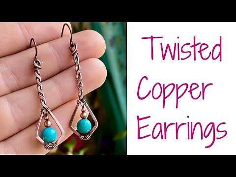 Sleek Twisted Copper Wire Earrings Tutorial - Beginner Wire Wrap Tutorial