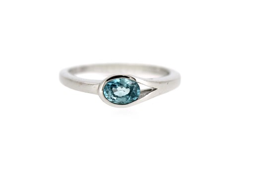 Natural Blue Zircon Ring, Gemstone Ring, 925 Sterling Silver Ring Promise Ring, Anniversary Gift Engagement Ring, Unique Ring, Birthday Gift - Etsy