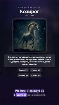 Седмичен хороскоп юни 15-21 = Зодия Козирог