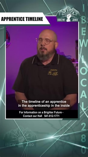 The IBEW path is clear: start with DC theory & basic code, advance to AC theory & systems, then master motor control and fire alarm! Finish your 4th year, take your state test, and you're a full-fledged Journeyman. 💡 #IBEW #Apprenticeship #SkilledTrades | IBEW Local 280