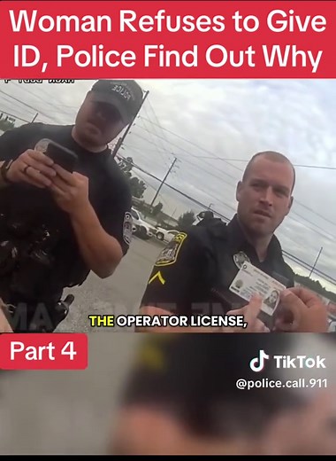 Woman Refuses to Give ID, Police Find Out Why #cops #police #copsusa🚔🇺🇸 #policeofficer #foryou