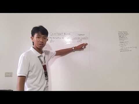 how to use quotient rule