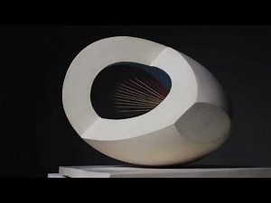 Barbara Hepworth’s Sculpture with Colour (Oval Form) Pale Blue and Red