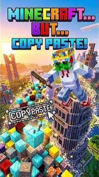 Minecraft but I can copy paste any block😱 #minecraft #ytshorts #shorts #viral #trending