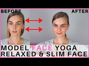 Relaxing Face Yoga with Face Roller | Model Face Yoga 2021 (lymphatic drainage) ~ Anna Veronika