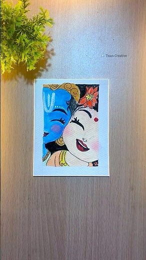 Cute Radha Krishna Painting / #easy #painting Ideas For Beginners 🦚🎨💡