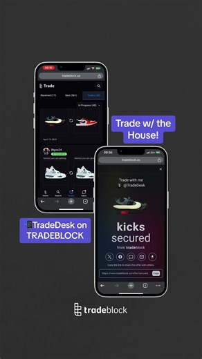 Trade directly with us: TradeDesk on Tradeblock! #offtheblock #tradeblock #sneakerapp #sneakers