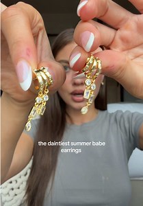 Cute & Sparkly Dainty Gold Earrings