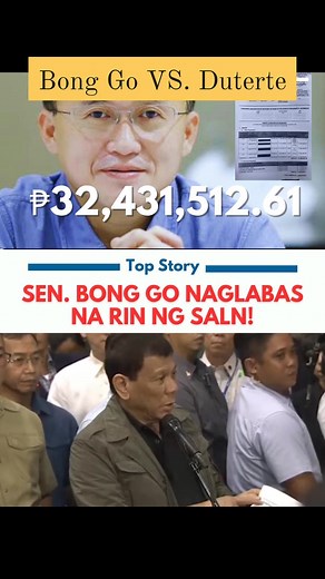903K views · 6.7K reactions | BONG GO VS. DUTERTE: "SINO SINUNGALING SA KANILANG DALAWA?" As of tonight, Bong Go has recently released his questionable SALN worth 32M while in 2016, Bong Go was mentioned by Duterte that he was billionaire in Davao City. | Unofficial PBBM News | Facebook