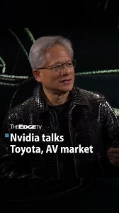 196K views · 813 reactions | NEWS: Nvidia announces tie-up with Toyota Nvidia Corp is partnering with Toyota Motor Corp to create autonomous vehicles (AV). During his keynote address at the Consumer Electronics Show (CES) 2025 in Las Vegas, Nvidia CEO Jensen Huang also said that self-driving cars will become the “first trillion-dollar robotics market.” | The Edge Malaysia | Facebook
