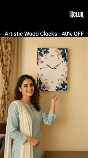 48K views · 86 reactions |  Let your walls tell time — beautifully. Designed for art lovers and décor enthusiasts, our Artistic Wooden Clocks fuse elegant prints with functionality. From living rooms to bedrooms, they make every wall stand out with charm and character. ✨ Decorate with Clocks. Save 40% today! Available in 12×16 inches & 16×12 inches, these clocks add elegance, function & style — all in one frame. | Decor Club | Facebook