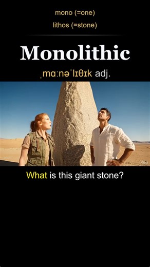 Monolithic meaning — Made of one single large stone