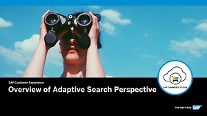 Overview of Adaptive Search Perspective - SAP Commerce Cloud