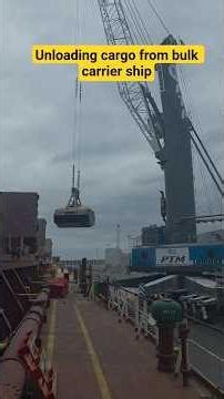 Bulk Carrier Cargo Unloading by Shore Crane
