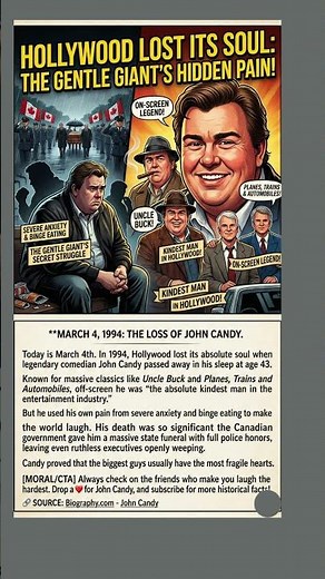 Hollywood Lost Its Soul – The Kindest Man in Comedy Died at 43 | John Candy | March 4, 1994