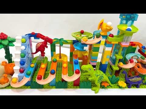 INSANE LEGO Duplo Marble Run ASMR 🦕 | Jurassic Dino Track Adventure Compilation #7