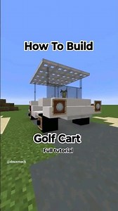 How To Build Golf Cart -Minecraft #minecraftbuilds