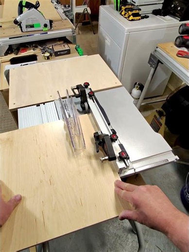 Using the JessEm Clear Cut FLEX Stock Guides and TSO brackets on the Festool CSC SYS 50 Table Saw.