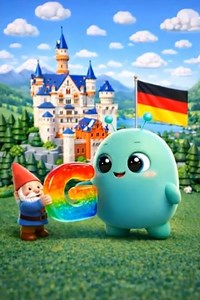 Eating Giant Rainbow G in Germany! 🇩🇪😋 Chewy Jelly ASMR #Shorts #Germany #Jelly