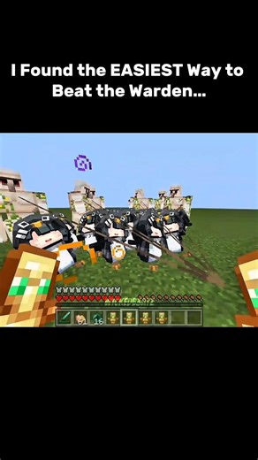 This Strategy DESTROYS the Warden 😳 #minecraft #mojang
